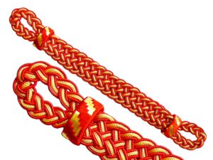 Mützengeflecht Knitted Cap Cord Solid Color Fabric <b>Braided</b> Rope Simple Style Badge <b>Accessory</b> Cord with Metal Hook Custom Color - Product Image 2