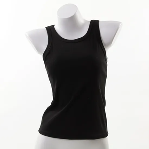 Débardeurs de sport d'été pour femmes, en coton tricoté respirant, couleurs personnalisables, motif uni, vente en gros, débardeurs sans manches - Product Image 3