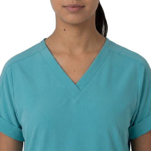 Ensemble de blouses médicales unisexes à col en V, uniforme d'hôpital, haute qualité, en polyester tricoté et élasthanne, détection d'aiguilles, personnalisable - Product Image 3