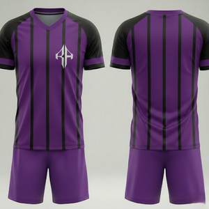 Uniforme de Fútbol para Hombre de Alta Calidad, 100% Poliéster, Cuello en V, Manga Corta, Personalizable, Transpirable, con Logotipo Personalizado por RIVIAN ATLANTIC - Product Image 5