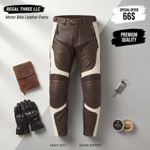 Premium Biker Motorcycle Leather Pants Durable <b>Motor</b> <b>Bike</b> Leather Riding Pants Unisex Motorcycle Protective Riding Pants <b>Men</b> - Product Image 6