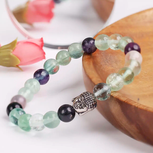 High Quality Rainbow fluorite Beads Buddha Bracelet Romantic Gift Fashion Charm Jewelry <b>for</b> <b>Men</b> Women Energy Meditation - Product Image 6
