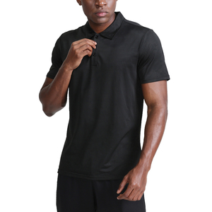 เสื้อกอล์ฟผู้ชายไซส์ใหญ่ แขนสั้น ผ้าคอตตอนถัก 100% คุณภาพสูง ป้องกันรอยยับ สีพื้น พร้อมปักโลโก้ตามสั่ง - Product Image 3