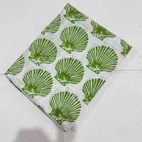 Tissu Popeline Imprimé Botanique Vert 53/54 Pouces Blanc Nautique Textile de Maison Tissé Poids Moyen 100% Coton 100GSM