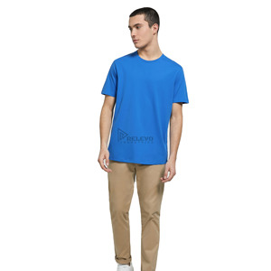 T-shirt Homme Coupe Boxy 100% Coton Uni 220g Haute Qualité Col Rond Oversize Vierge - Product Image 2
