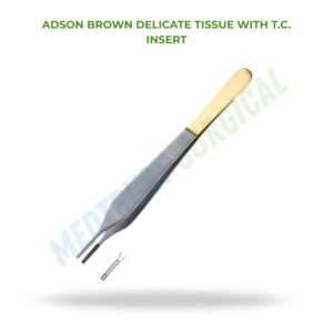 Pinza para tejidos delicados Adson Brown con inserto TC, tamaño estándar, pinzas quirúrgicas para tejidos - Product Image 2