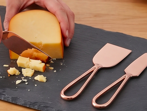 Ensemble de couteaux à fromage en cuivre, 3 pièces, outils de service en métal durables, compatibles lave-vaisselle, idéal pour la vaisselle et la restauration en hôtel - Product Image 6