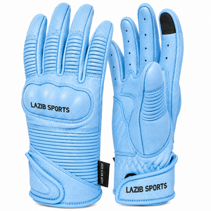Gants de moto en cuir véritable respirants et légers, grande taille, pour hommes et femmes, pour la conduite, la course et le tourisme à moto - Product Image 6