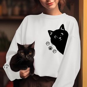 Nueva Colección Sudadera de Algodón para Mujer, de Lujo, Manga Larga, Cuello Caído, Estampada, Cómoda, Casual, Invierno, Personalizada por Delante - Product Image 2