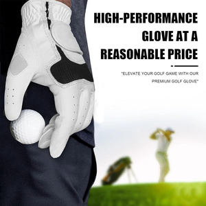 White Leather <b>Golf</b> Gloves Full Finger Breathable Non-Slip Outdoor Sports Men Women - Product Image 5