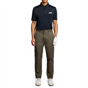 Polo de Golf Deportivo de Última Tendencia con Cierre Oculto, Color Azul Marino Oscuro, Transpirable, Elástico, Personalizado, Informal para Hombre - Product Image 5