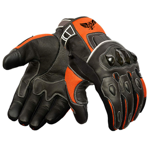 Orange Black Motorcycle Racing <b>Gloves</b> Carbon Knuckle Protective Riding <b>Gloves</b> - Product Image 1