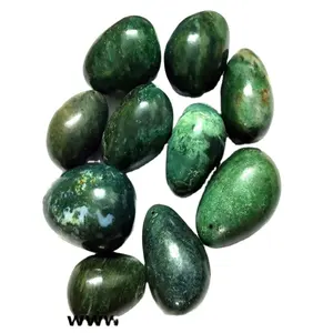 प्राकृतिक सुलेमानी हरे जेड रत्न अंडे थोक प्राकृतिक हीलिंग पत्थर के लिए ध्यान और सकारात्मक ऊर्जा रत्न रेकी हीलिंग