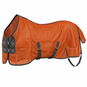 Manta de malla transpirable para caballo para clima cálido, correas ligeras, carcasa de malla impermeable, para todas las estaciones, lavable a máquina - Product Image 6