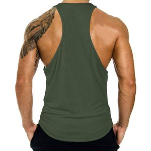 Débardeur de sport en coton personnalisé avec logo pour hommes – Maillot de corps athlétique sans manches pour la course, le fitness et l'entraînement en salle de sport - Product Image 1