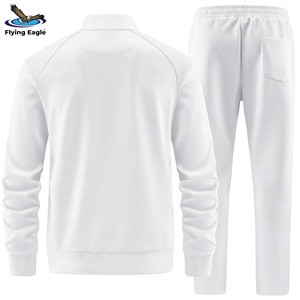 Custom Tracksuit Men Full <b>Zip</b> <b>Hooded</b> Cotton Fleece Gym Jogging Running Sportswear Manufacturer - Product Image 2