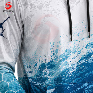 Sweat à capuche de pêche pour homme, respirant, grande taille, UPF 50, polyester/coton, personnalisable, séchage rapide, évacuation de l'humidité - Product Image 5
