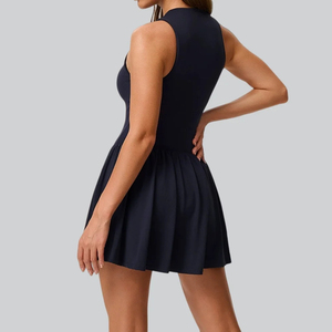 Factory Custom Women's Spandex/Polyester Breathable Sublimation <b>Athletic</b> Dress Seamless Fusing Needle Detection Netball Tennis - Product Image 2