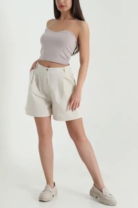 Ever Glow Women Formal Mid Waist Breathable Polyester/Cotton Sportswear <b>Shorts</b> Drawstring Quick Dry Hot High Quality Solid - Product Image 2