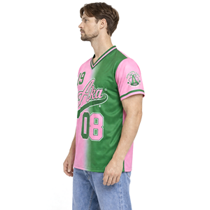 <b>Mens</b> Custom Baseball Jersey V Neck Sports <b>Shirt</b> Sublimation Print Team Uniform Breathable Athletic Trendy Tee - Product Image 3