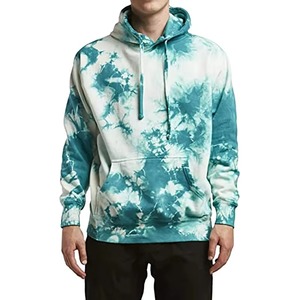 Sweat à capuche en molleton épais 100 % coton doublé, tie-dye, coupe classique, respirant, haute qualité, mode hiver streetwear - Product Image 1