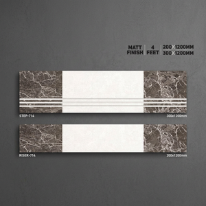Carreaux de sol en céramique Vistaar Matt Finish 120x30, marches antidérapantes GVT 48x12, contremarches 48x8, carreaux en porcelaine pour escaliers de maison et d'hôtel - Product Image 5