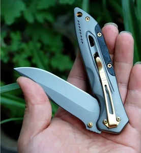 Navaja Plegable OEM con Hoja de Punta Caída, Mango de Aluminio, Cuchillo Utilitario EDC para Camping y Actividades al Aire Libre con Clip de Bolsillo - Product Image 2