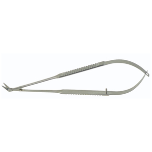 Tijeras Anguladas con Resorte JACOBSON, Mango Plano, Hojas Finas, Longitud Total 6.5 Pulgadas (16.5 cm), Herramienta Microquirúrgica ZETOMEDPRO - Product Image 1