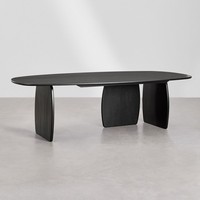 Table à manger ovale Vandana Grand Neo 260x120 cm en bois de manguier Agathe