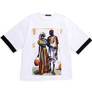 เสื้อยืดผู้ชายไซส์ใหญ่ทรงหลวม ตกแต่งขอบตัดสี พร้อมบริการ OEM - Product Image 3
