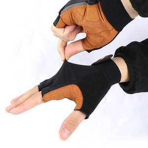 Gants mi-doigts en cuir PU imperméables WEST BIKING pour l'été, la course en montagne, le vélo, la moto, les sports, l'utilisation sur vélo - Product Image 2