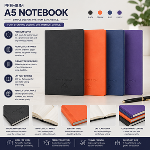 Carnet A5 Premium avec Couverture en Cuir PU, Reliure Cousue, Impression Sérigraphique, Papier Épais Gaufré, 192 Pages, Logo Personnalisé, École, Bureau - Product Image 2