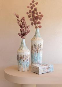 Delightful <b>Tall</b> MOP Inlay Vase Decorative <b>Table</b> Vase Modern Artistic Flower Vase Accent Ideal For Living Room Home Decor Styling - Product Image 6