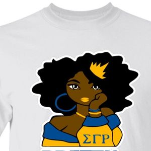Camiseta Blanca de Manga Corta Sigma Gamma Rho, Diseño Personalizado con Serigrafía Griega, Ropa Casual Premium para Hermandades - Product Image 6