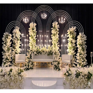 Perfect Engagement Party Stage Decor Multi-Layered Arches Arabian Style Mehraab <b>Backdrop</b> Panel Decor Reception Stage Metal <b>Stand</b> - Product Image 1