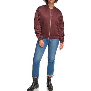 High Quality <b>Womens</b> Sheep Skin Bomber <b>Jacket</b> Relaxed Fit <b>Lightweight</b> Single Button Outerwear for Casual Streetwear Everyday - Product Image 1