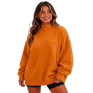Pull molletonné oversize tendance pour femme, col montant, à sequins, uni, doux, épais, respirant, séchage rapide, écologique, décontracté - Product Image 1