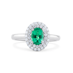 4.48 CT <b>Emerald</b> Cut Moissanite Halo Engagement <b>Ring</b> 925 <b>Silver</b> Rhodium Plated Party Occasion - Product Image 1