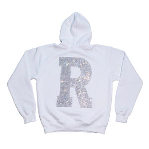 Sweat-shirts à capuche noirs pour hommes, design tendance personnalisé avec strass, 100% coton mélangé, fermeture éclair, basiques - Product Image 3