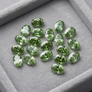 Fabricante de Diamantes CVD Cultivados en Laboratorio, Corte Ovalado Verde Intenso, Claridad VVS VS, Corte Excelente, Proveedor Mayorista de Diamantes CVD Sueltos - Product Image 3