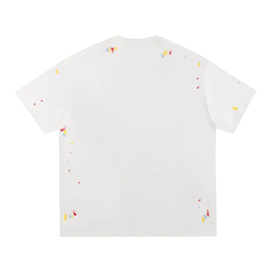 Camiseta Oversize de Algodón 100% Pesado para Hombre con Estampado Puff Personalizado, Estilo Streetwear, Liso, con Efecto Salpicado de Tinta y Teñido por Aspersión, Lavado Vintage - Product Image 2