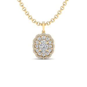 REYES Handmade Cushion Cut 3.44 Carat Moissanite Chain Necklace Dainty Sterling Silver 925 Anniversary Gifts Jewelry For Women - Product Image 2