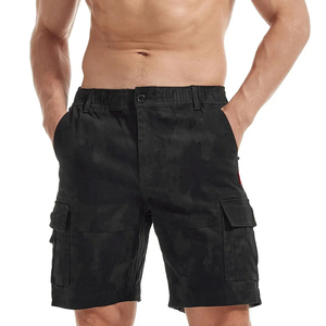 Shorts cargo mi-taille pour homme, motif camouflage, taille élastique, respirant, en toile, style décontracté, séchage rapide, fermeture boutonnée - Product Image 2