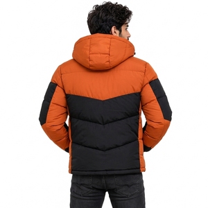Chaqueta acolchada verde de alta calidad a bajo precio, estilo casual urbano, con cierre de cremallera, impermeable, con cuello alto, para invierno, para hombre. - Product Image 5