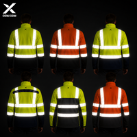 Giacca Softshell in Cotone Alta Visibilità per Uomo X Sports City |   Abbigliamento da Lavoro Impermeabile Riflettente Antivento con Protezione UV e Traspirante