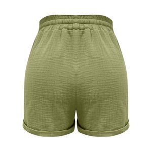 Shorts de Mujer Transpirables, Ecológicos, con Estampado de Leopardo, Cintura Alta Elástica, Pierna Recta, Estilo Motero, Impermeables, para Verano - Product Image 6
