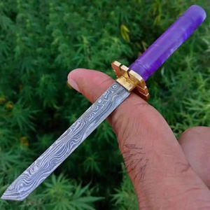 Cuchillo de Chef Personalizado Hecho a Mano Burraq DIY OEM, Cuchillo de Cocina en Miniatura de Acero de Damasco, 1 Hoja, Mango Hermoso, Regalo - Product Image 4