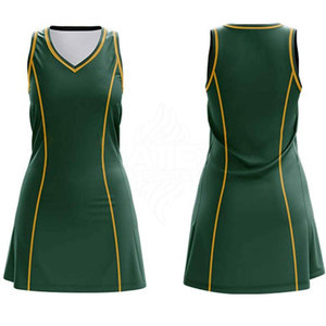 Maillot de netball athlétique moderne et personnalisé, respirant, en tissu 100 % polyester de qualité supérieure, sans manches, pour le sport - Product Image 4