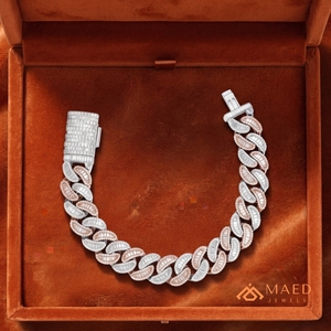 สร้อยข้อมือลูกปัดมอยส์ซอไนต์ชุบทอง18K สุดหรูของขวัญสำหรับผู้ชายผู้หญิงเทรนด์ - Product Image 4
