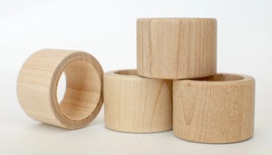 Porte-serviettes modernes en bois naturel, écologiques, faits à la main, accessoires décoratifs pour la table, pour mariages, fêtes, voyages - Product Image 5